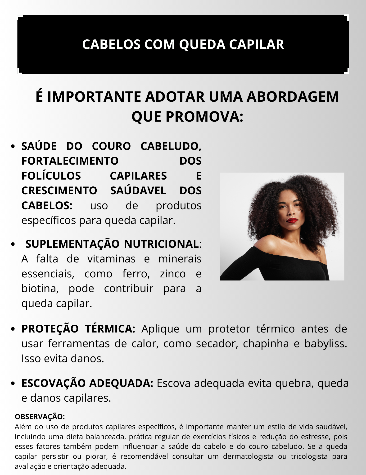 Capa Dor Cabelos com queda